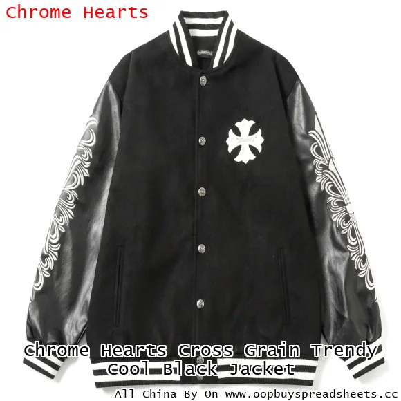 Chrome Hearts Cross Grain Trendy Cool Black Jacket