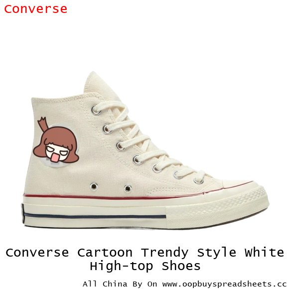 Converse Cartoon Trendy Style White High-top Shoes