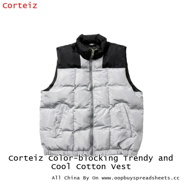 Corteiz Color-blocking Trendy and Cool Cotton Vest