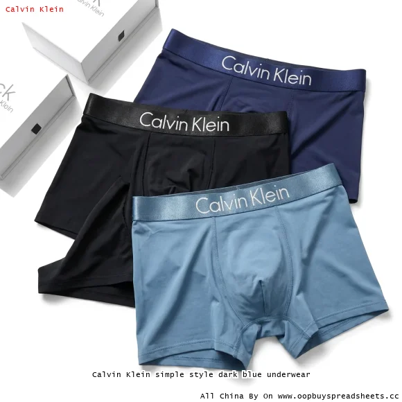 Calvin Klein simple style dark blue underwear