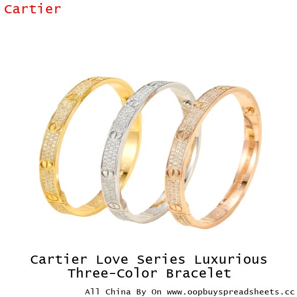 Cartier Love Series Luxurious Three-Color Bracelet