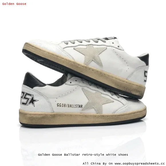 Golden Goose Ballstar retro-style white shoes