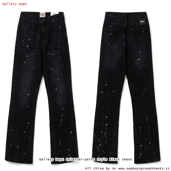 Gallery Dept Splatter-paint Style Black Jeans