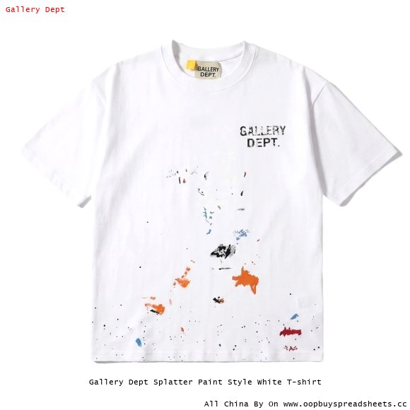 Gallery Dept Splatter Paint Style White T-shirt