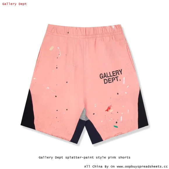 Gallery Dept splatter-paint style pink shorts