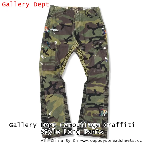 Gallery Dept Camouflage Graffiti Style Long Pants