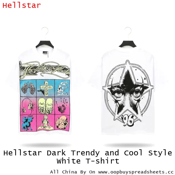 Hellstar Dark Trendy and Cool Style White T-shirt