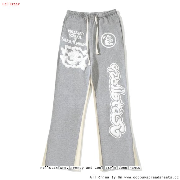 Hellstar Grey Trendy and Cool Style Long Pants