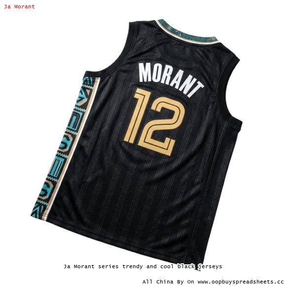 Ja Morant series trendy and cool black jerseys