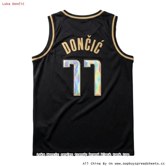 Luka Doncic series trendy brand black tank top