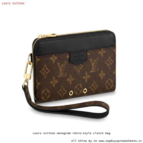 Louis Vuitton monogram retro-style clutch bag