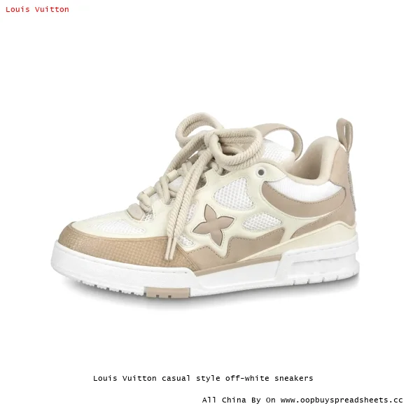 Louis Vuitton casual style off-white sneakers