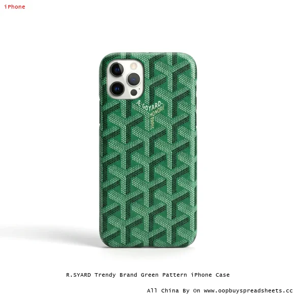 R.SYARD Trendy Brand Green Pattern iPhone Case