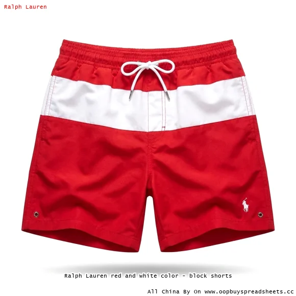 Ralph Lauren red and white color - block shorts