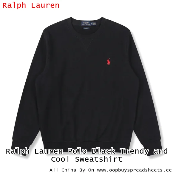 Ralph Lauren Polo Black Trendy and Cool Sweatshirt