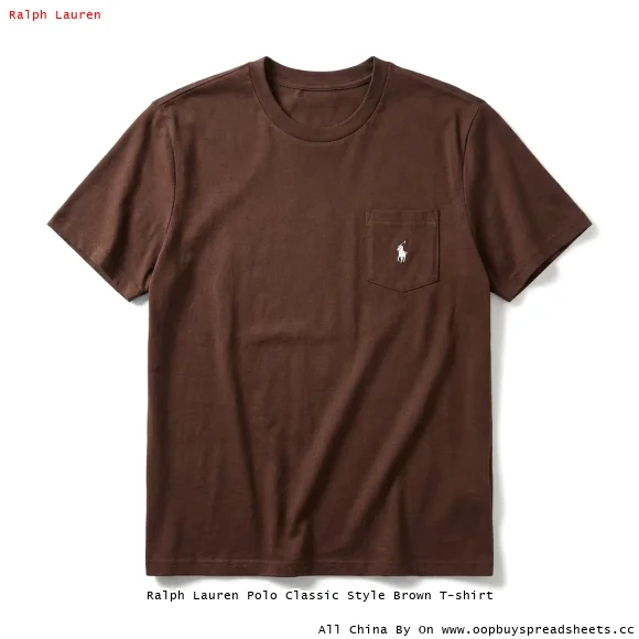 Ralph Lauren Polo Classic Style Brown T-shirt
