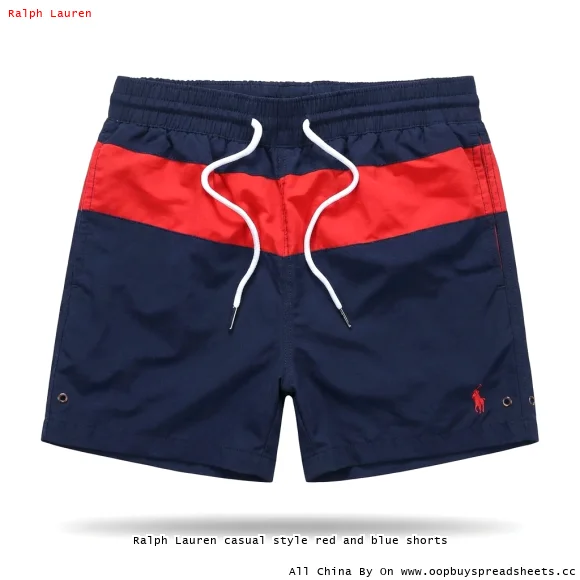 Ralph Lauren casual style red and blue shorts