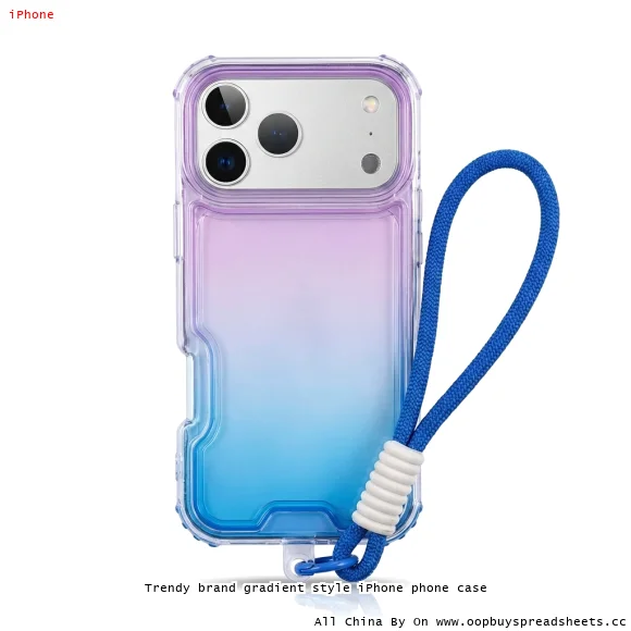 Trendy brand gradient style iPhone phone case