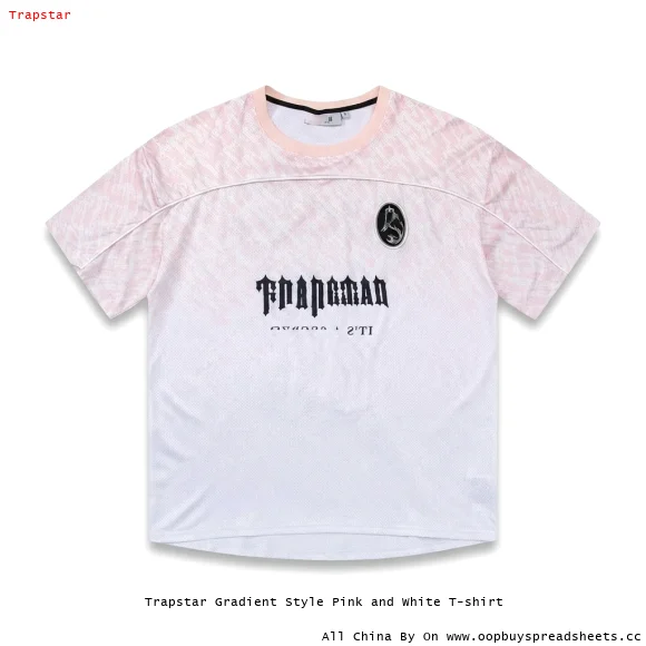 Trapstar Gradient Style Pink and White T-shirt