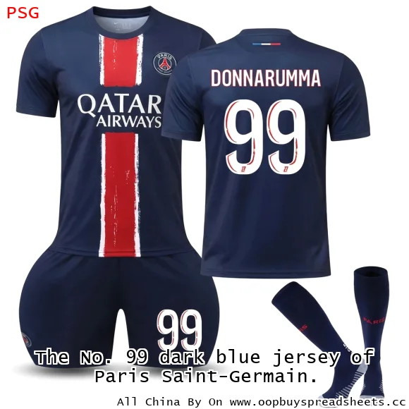 The No. 99 dark blue jersey of Paris Saint-Germain.