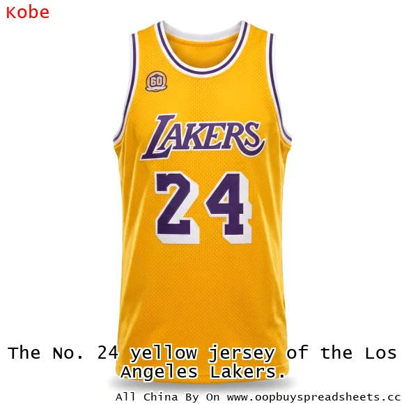 The No. 24 yellow jersey of the Los Angeles Lakers.