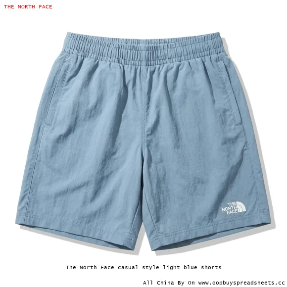 The North Face casual style light blue shorts