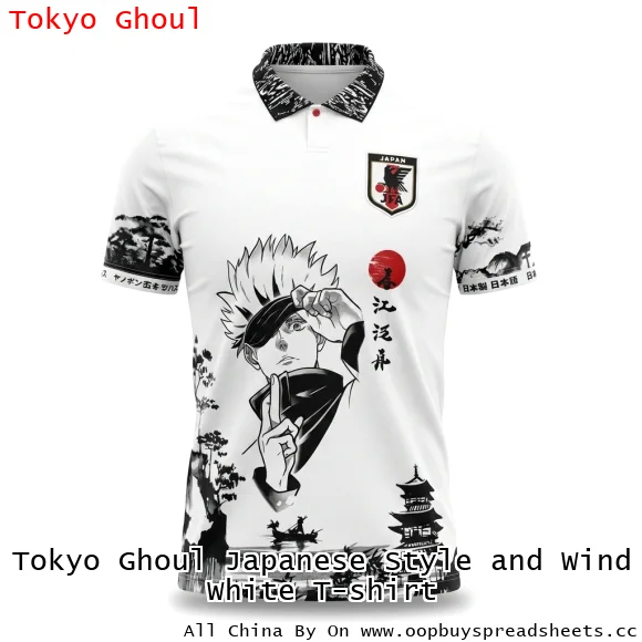 Tokyo Ghoul Japanese Style and Wind White T-shirt