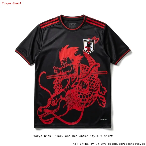 Tokyo Ghoul Black and Red Anime Style T-shirt