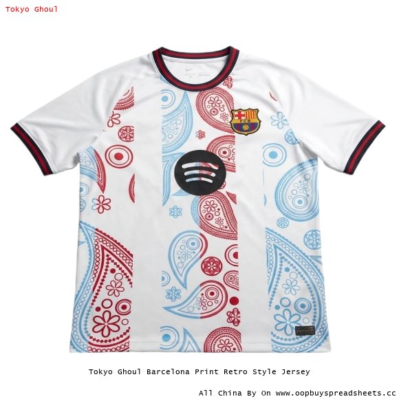 Tokyo Ghoul Barcelona Print Retro Style Jersey