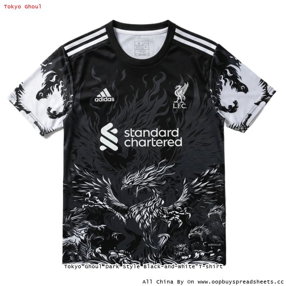 Tokyo Ghoul Dark Style Black-and-White T-shirt