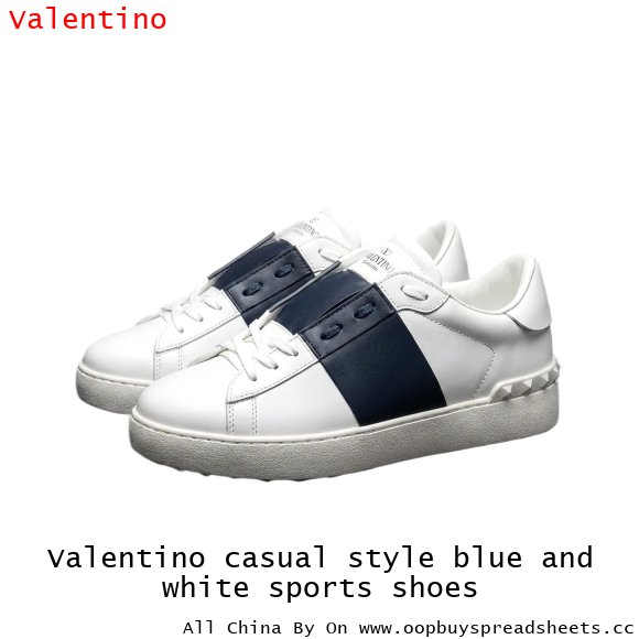 Valentino casual style blue and white sports shoes