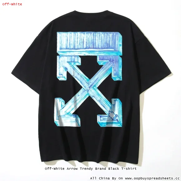 Off-White Arrow Trendy Brand Black T-shirt