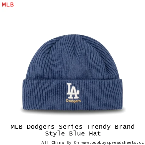 MLB Dodgers Series Trendy Brand Style Blue Hat