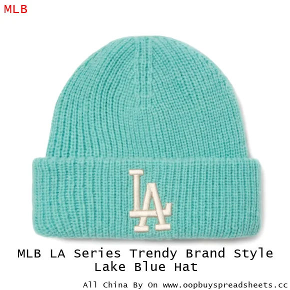 MLB LA Series Trendy Brand Style Lake Blue Hat