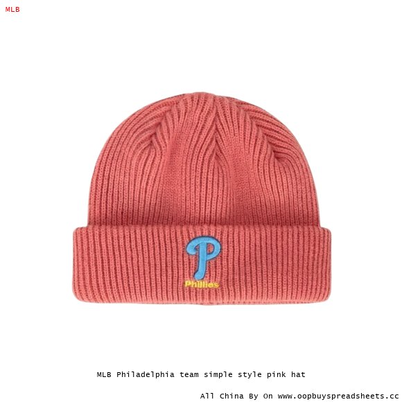 MLB Philadelphia team simple style pink hat