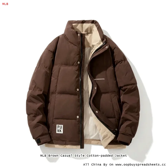 MLB Brown Casual Style Cotton-padded Jacket