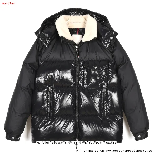 Moncler Glossy and Trendy Black Down Jacket