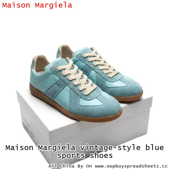 Maison Margiela vintage-style blue sports shoes