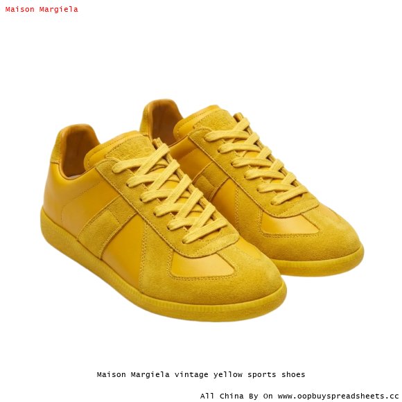 Maison Margiela vintage yellow sports shoes