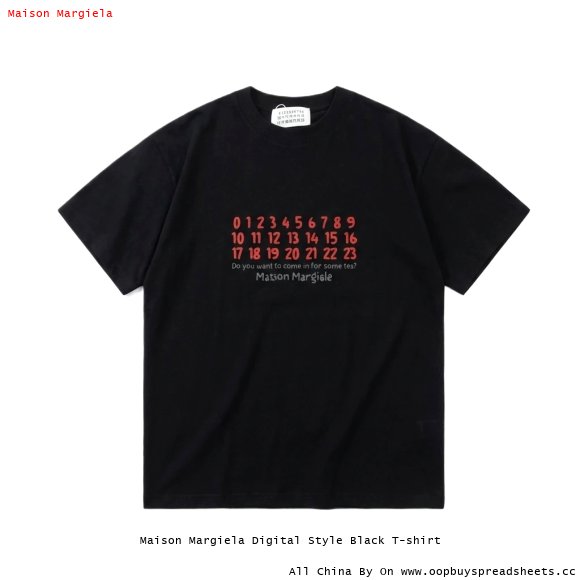 Maison Margiela Digital Style Black T-shirt