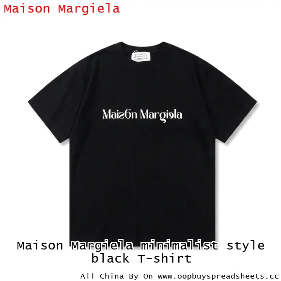 Maison Margiela minimalist style black T-shirt