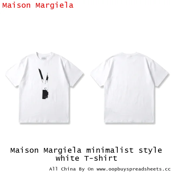 Maison Margiela minimalist style white T-shirt