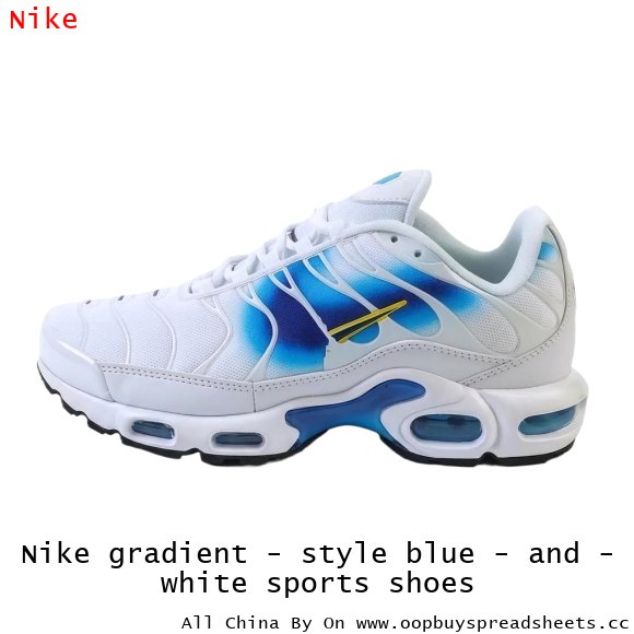 Nike gradient - style blue - and - white sports shoes