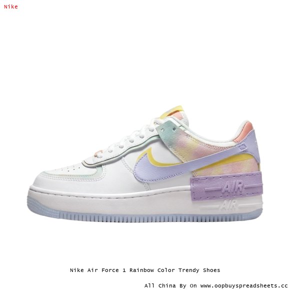 Nike Air Force 1 Rainbow Color Trendy Shoes