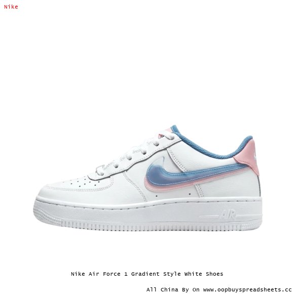 Nike Air Force 1 Gradient Style White Shoes