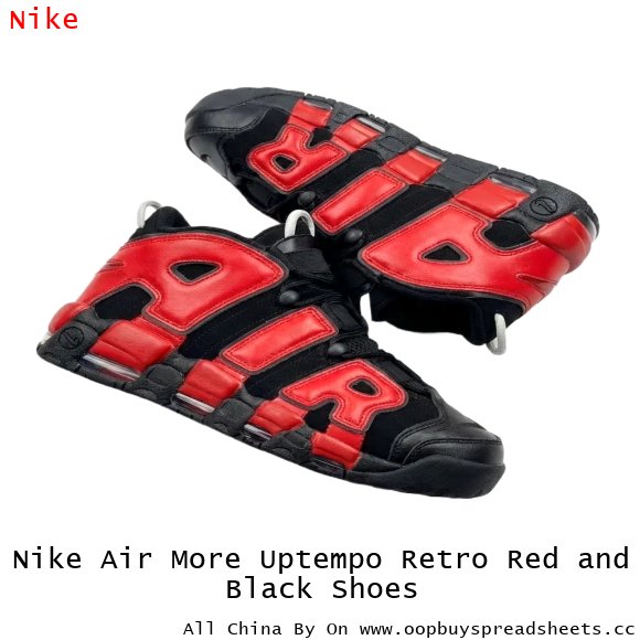 Nike Air More Uptempo Retro Red and Black Shoes