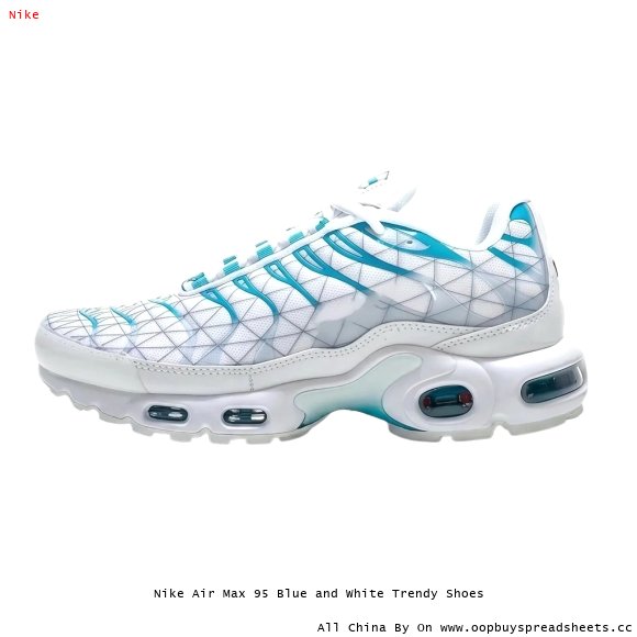 Nike Air Max 95 Blue and White Trendy Shoes