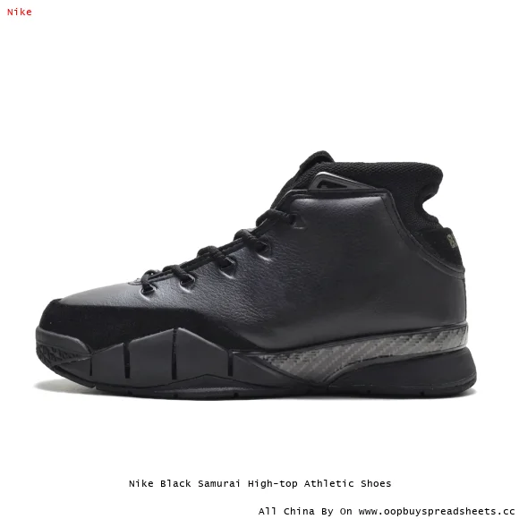 Nike Black Samurai High-top Athletic Shoes