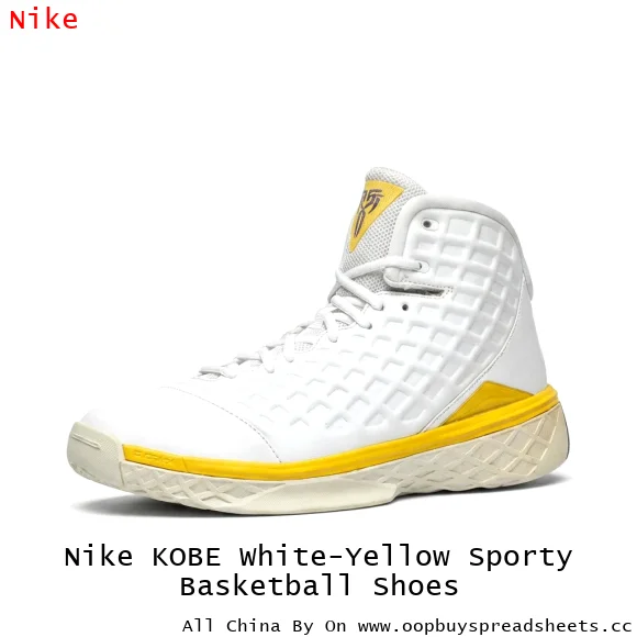 Nike KOBE White-Yellow Sporty Basketball Shoes
