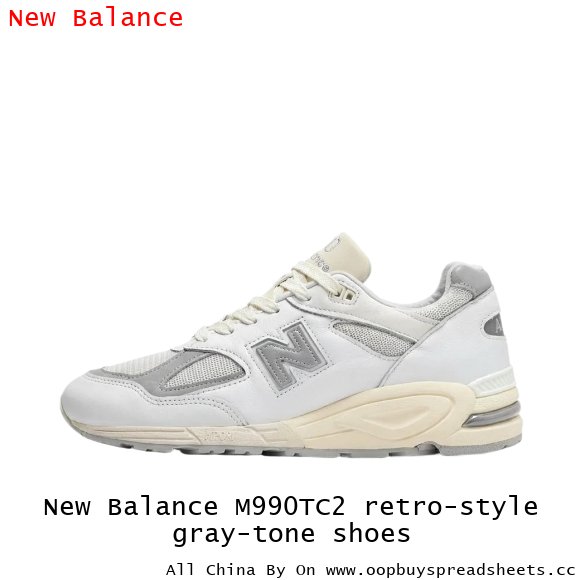 New Balance M990TC2 retro-style gray-tone shoes